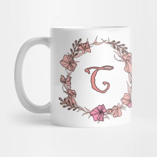 Letter C Rose Pink Initial Monogram - Letter c Mug